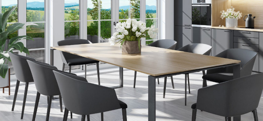 Komfortowy salon i jadalnia – ile miejsca na stół i krzesła?