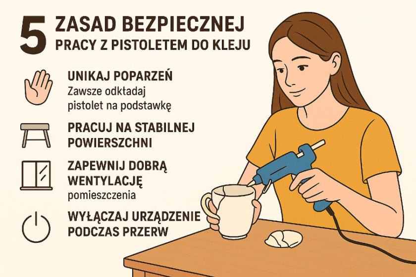 Zasady posługiwania się pistoletem do kleju